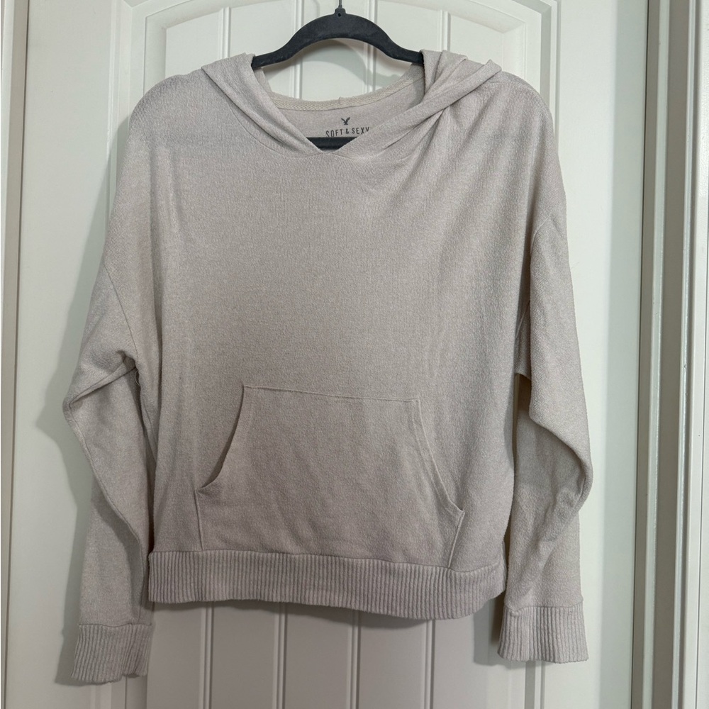 American Eagle Outfitters Women's Beige Hoodie